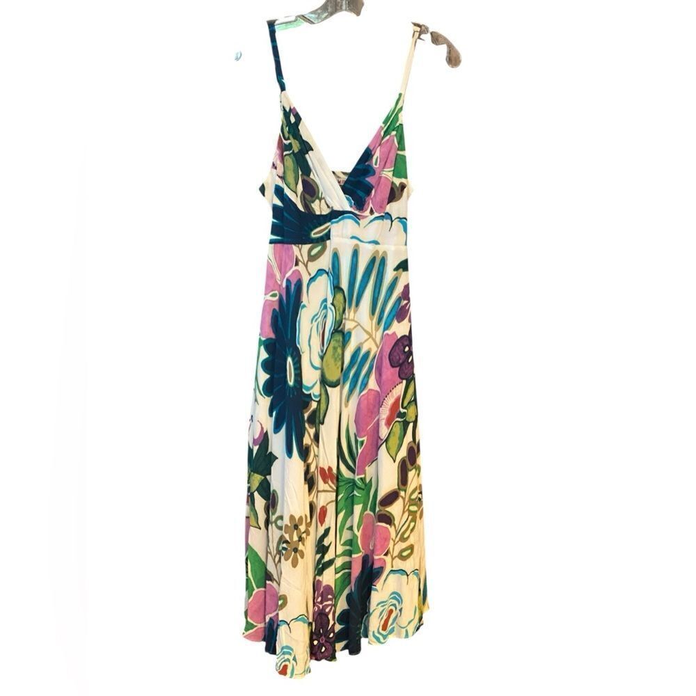 Jams World Sz L Multicolor-Color Lotus Moon Halter Maxi Flowy Boho Beach Dress